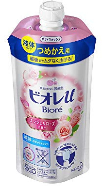 Biore U Body Wash Refill 340ml - Angel Rose Scent
