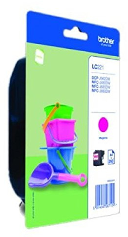 Brother LC221M - Magenta - Original - Blisterverpackung - Tintenpatrone - für Brother DCP-J562DW, MFC-J480DW, MFC-J680DW, MFC-J880DW