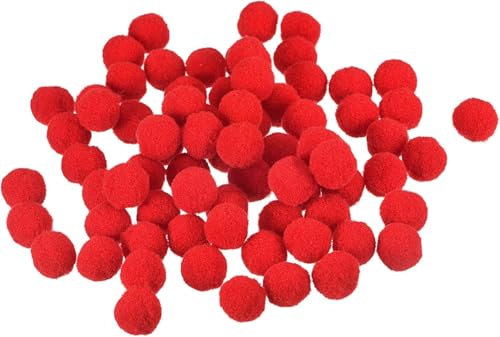 Perlin - Pompons Pompon 10mm Rot Bommel 250stk Nähen Tilda Basteln Borte bälle Flauschigen Plüsch Bälle