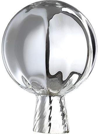 Farbglashütte Lauscha GmbH - ELIAS Glashütte Original Rosenkugel 22 cm Silber verspiegelt