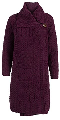 SAOL Damen Strickjacke Caitriona, lang, 100% Merinowolle