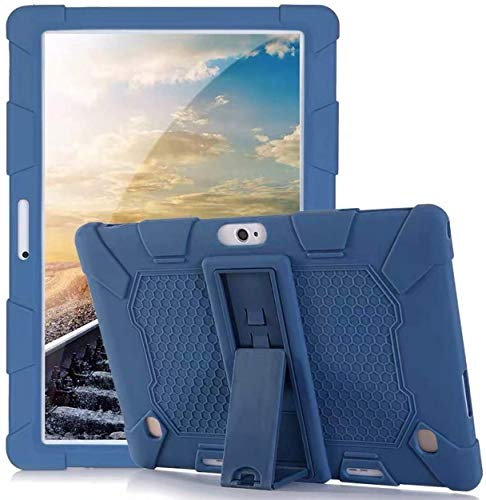 RLTech Coque pour GOODTEL 10, Silicone Antichoc Léger Housse de Protection avec Support Stand pour DUODUOGO 10.1/YESTEL X7/GOODTEL 10 Pouce, Bleu