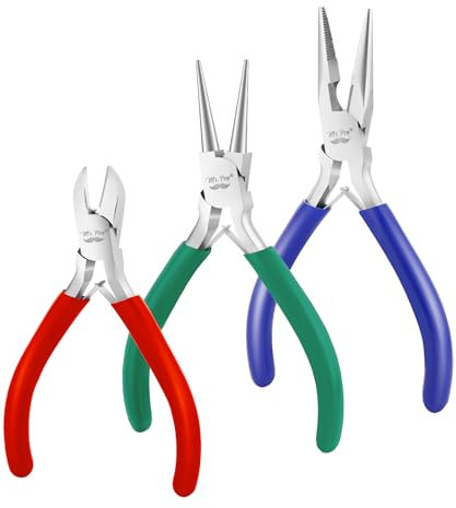 Mr. Pen- Jewelry Pliers Kit, 3 Pack Mini Chain Nose Pliers Wire Cutters for Jewelry Craft & Earring Making