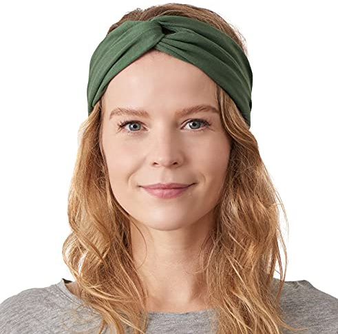 CHARM Turban Haarband Boho Style Damen - Sommer Stirnband Aus Damen Schweissband und Haareifen Headwrap Grün