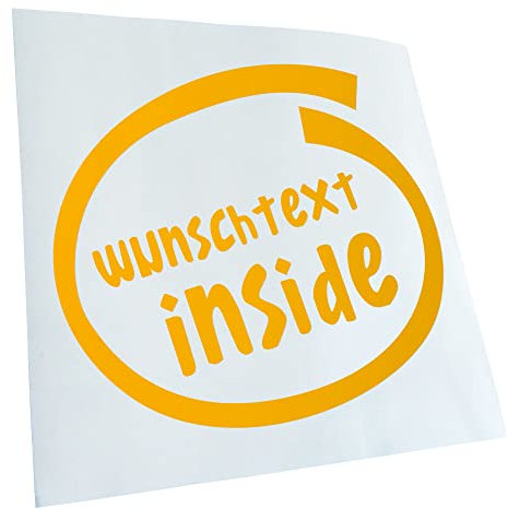 Kiwistar - Adesiva per Auto - Adesivo con Nome Interno, Giallo - Scritte per Camion, Moto, Bici, Veicoli, Laptop, Camper, Autobus - Tuning