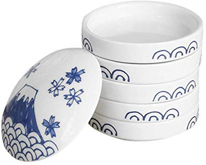 YuuHeeER Juego de bandejas de mezcla de 5 capas redondas de porcelana apilable paleta de pintura para plástico