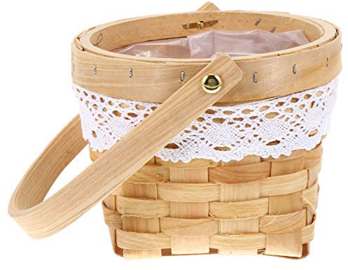 Bambus Weidenkorb mit klappbaren Griffen, Osterkorb, Aufbewahrungskorb aus Kunststoff, Ostereier und Ostern Bonbons Organizer, Decke, Bad, Aufbewahrung Spielzeug