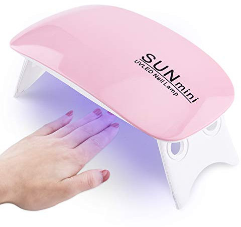 SOSPIRO LED UV Nail Lamp - Portable Gel Dryer, 6W Mini UV Lamp, Professional Art Tool (Pink)