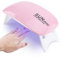 SOSPIRO LED UV Nail Lamp - Portable Gel Dryer, 6W Mini UV Lamp, Professional Art Tool (Pink)