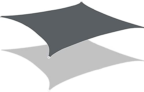 DKLE Vela de Sombra Impermeable 4X8M, Toldos Vela Impermeables Transpirable, 95% de Protección Rayos UV Toldo, con Kits De Montaje, para Patio Exteriores Jardín