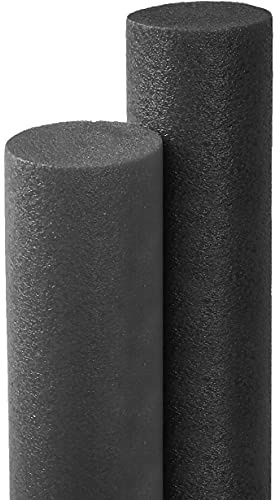 2-Pack Black Pool Noodles Deluxe Foam Tube, Thick Noodles for Floating in The Swimming Pool, 52 Inches Long (Black)