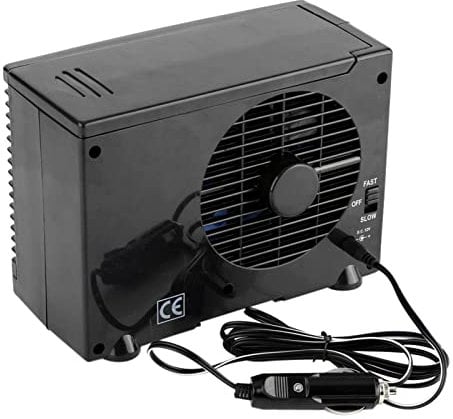 Tyenaza 12V Mini Aire Acondicionado de Coche, Portátil para Coche Ventilador de Refrigeración de Aire, Ventilador de Aire Acondicionado Evaporativo para Coche, Camión, Autocaravanas, Hogar(20x11x15cm)