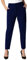 Roman Originals Work Trousers for Women UK Ladies Office Smart Stretch Suit Pants Slacks Cigarette Straight Leg Tailored High Elasticated Waist Ankle Grazer Slim - Short Navy (25 inch) - Size 14
