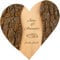 Holz Herz mit Gravur | Personalisiert mit Wunschdatum und Namen | Ringe | Hochzeitsgeschenke für Brautpaar | Geschenk zum Jahrestag für ihn | Besondere Geschenkidee zum Hochzeitstag