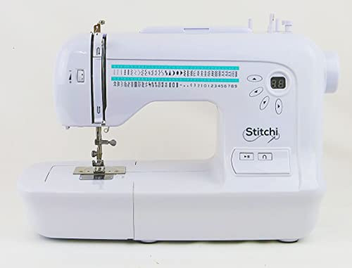 Stitchi Sewing Machine | Computerised Sewing Machine | 72 Stitch Options | Automatic Sewing Mode | Build-in Thread Cutter | Beginner Friendly | White