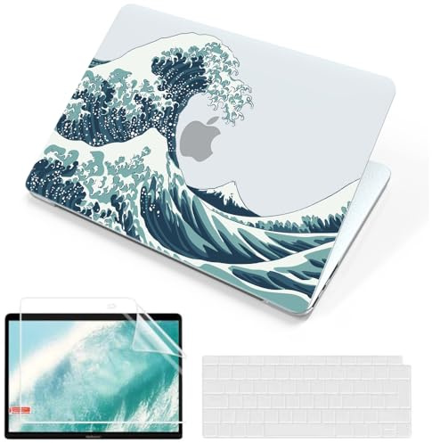 MUSHUI 4 in 1 Hülle kompatibel für MacBook Pro 14 Zoll 2025 2024-2021 M4 M3 M2 M1 Pro Max A3112 A3185 A3401 A2918 A2992 A2779 A2442, Ultradünne Kratzfeste Hart Schutzhülle & Tastaturschutz, X42-4