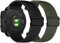 YOOSIDE 22mm Elastisches Nylon Loop Armband für Garmin Instinct 3 45mm / Instinct 2 Solar, Weiches Uhrenarmband verstellbarem für Forerunner 970 (Schwarz Grün)