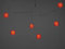 formano 3D Sternen Lichterkette mit 6 roten Sterne strombetrieben