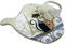 KIUB Porte-sachet de thé Chat Tour Eiffel Multicolore en Fabric