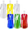 Gukasxi 6pcs Foldable Water Pouch Foldable Sports Bottle Bag Plastic Water Bag with Clip Reusable Drink Pouches Bags for Sport Camping Hiking Travel Water Carrier 500ml