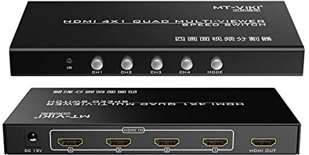 GUODDM HD HDMI Switch - 4 Ports HDMI 2.0 Switcher, Selector with IR Remote Control, Supports HDCP 2.2 4K@60Hz UltraHD HDR10 3D HD1080P, Splitter for PS4 Xbox Apple TV Fire Stick