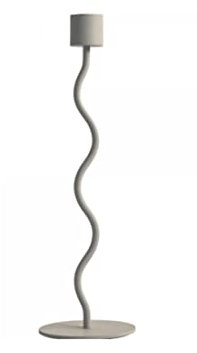 Cooee Design - Kerzenhalter - Curved - Edelstahl - Farbe: Sand - (ØxH): 8,5 x 26,5 cm