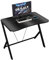 DEILALY Gaming-Schreibtisch 90CM Kleiner Computertisch Büro Tisch Schreibtisch Arbeitsplatz PC-Tisch Oberfläche mit Karbonfaser-Effekt Karbonstahlbein Wohnung Eckschreibtisch Schwarz