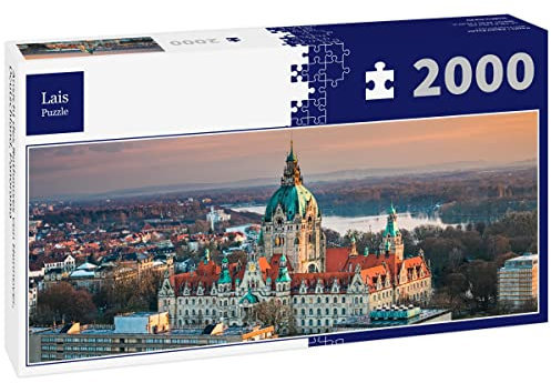 Lais Puzzle Ansicht des Rathauses von Hannover, Deutschland, Panorama 2000 Teile Panorama