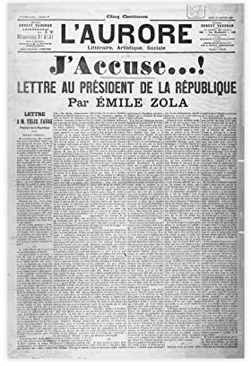 crttrs Retro-Poster, Magazin J'accuse von Emile Zola, Leinwand-Poster, Wandkunst, Dekordruck, Bild, Gemälde für Wohnzimmer, Schlafzimmer, Dekoration, ungerahmt, 30 x 45 cm