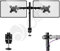 Dihl Dual Monitor Desk Stand, Twin Monitor Mount Clamp for 13 to 27 Inch Screens, Height Adjustable Arms, Tilts 90°, Swivels 180°, Rotates 360°, VESA 75 or 100mm, Black