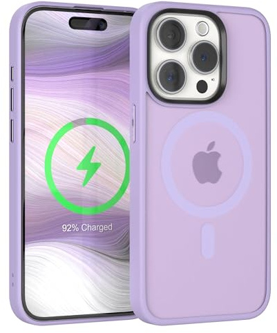 EAZY CASE Ultra Schutz Outdoor Hülle kompatibel mit iPhone 15 Pro kompatibel mit Qi-Charging, hochwertige Schutzhülle mit Aufprallschutz, Stoßfest, Kratzfest, Handyhülle mit Kameraschutz, Lila