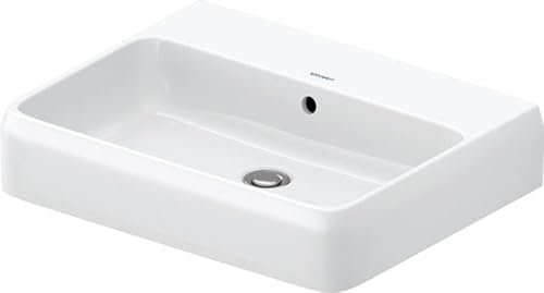 Duravit Qatego Aufsatzwaschtisch, 600x470mm, mit Überlauf, Unterseite geschliffen und glasiert, 2382600028, Farbe: Weiß