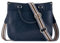 ZOUIQSS Dame Crossbody Taschen Leder Umhängetasche Frauen Hobo Handtasche mit Reißverschluss Schultertasche mit verstellbarem Riemen(handhaben-Marineblau)