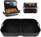 YQL Large Silicone Air Fryer Liner for Ninja Foodi Flexdrawer Airfryer 10.4l AF500UK/AF500UKCP, Air Fryer Accessories Reusable Airfryer Tray/Rectangle Insert Liner (Black)