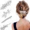 FloralGrace 4 Stück haarspangen für hochzeit, silber haarschmuck mit rhinestones für braut, brautjungfern, blumenmädchen