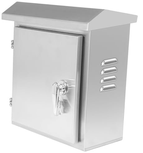Edelstahl Verteilerkasten Außen Wasserdicht, 40x30x18 cm Wandmontiert Schaltschrank Zählerschrank, Aufputz Metall, Stromkasten Außenbereich, Zählerkasten Outdoor, Ideal für Innen- und Außenanwendungen