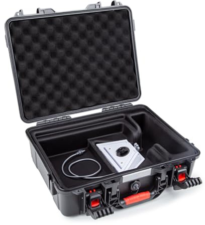 Steinwhale IP67 Waterproof Storage Case for Starlink Mini with Waterproof DC Female Charging Port – Protective Hard Case with Foam Padding, Secure Latch System, Portable Design for Travel Outdoor Use