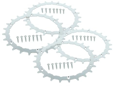 vhbw 4x Spikes kompatibel mit Bosch Indego M700 | M+ 700, S+ 500, S 500 Mähroboter - Edelstahl, 24 Zähne