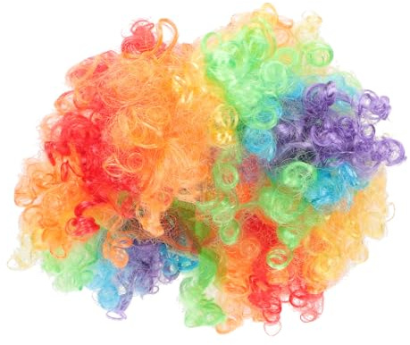 Lustige Clownperücke Regenbogenperücke für Festival und Halloween Feier | Dekorative Pet Kunsthaar Requisite, Leicht zu Tragen, Abnehmbar und Waschbar, für Bühne und Party