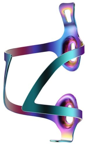 ANDRESLAD Porte-bidon de Vélo en Alliage D’Aluminium Résistant, Support pour Bouteille D’Eau Multifonction, Couleur Arc-en-Ciel, Compatible VTT et Vélo de Route, Accessoire Léger et Solide