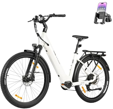 ttgo 27,5 Zoll E Bike Damen & Herren, Elektrofahrrad mit 250W Motor, 70Nm Drehmoment, 48V 15Ah Akku bis 120KM, Elektrofahrräder mit LCD Display, Hydraulische Bremsen & Federung, 7-Gang, Z3