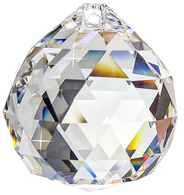 Kristallglaskugel ø 40mm im Geschenk-Beutel Bleikristall-Kugel Regenbogenkristall zum aufhängen Fensterschmuck Feng Shui Waldorf Kristallglas Kristallkugel Energieverstärker und Sonnenfänger