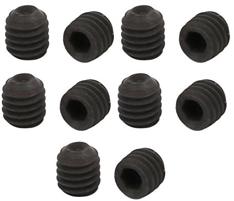 Sourcingmap M3 x 3mm Cup Point Hex Socket Grub Set Screws Black 10pcs
