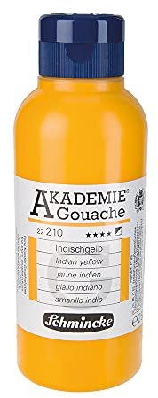 Schmincke – AKADEMIE® Gouache - feine Künstler-Gouache, Indischgelb - 250 ml