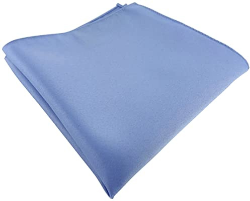 TigerTie - Satin Einstecktuch in pastellblau blau einfarbig Uni - Tuch Polyester - Gr. 26 x 26 cm