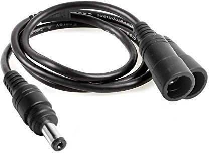 Amostik Y Splitter Cable for Bike Light - Enables to Drive 2 Bike Light Bicycle Headlight from 1 Battery Pack