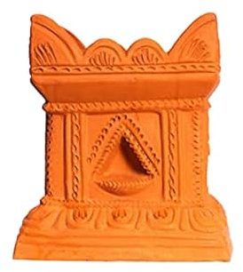 Village Decor Pot de Fleurs Fait Main en Argile Terre Cuite pour Jardinage Brindavan Tulasi/Tulsi/Tulsi pour intérieur ou extérieur B*H - 12-17 inch Marron
