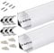 Profilé en aluminium angulaire L pour ruban LED, avec diffuseur opaque, angle de 90°, en bandes de 2 m, canal avec support de montage, couvercles finaux, pack 4 mètres