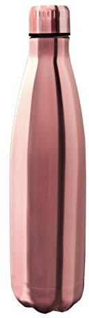 Nerthus FIH 595 Termo Doble Pared para fríos y Calientes Diseño Oro Rosa 750 ml Libre de BPA, Tapón Hermético, Acero Inoxidable 18/8