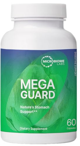 Microbiome Labs MegaGuard (60 Capsules) | Supports Digestive Health - Daily Gut Health Supplement for Occasional Bloating Relief, containing Artichoke Leaf + Ginger Extract for Soothing